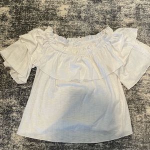 White Flowy Off the Shoulder Top